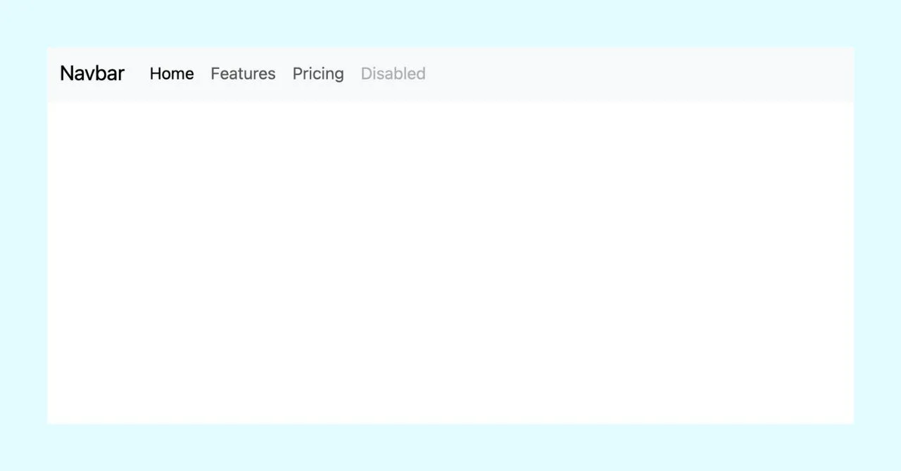 Bootstrap公式の基本ナビゲーションバーweb表示画面
